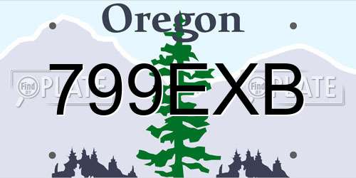 799EXB Oregon License Plate