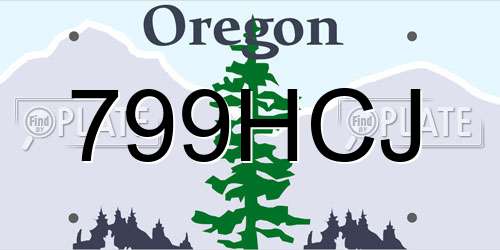 799HCJ Oregon License Plate
