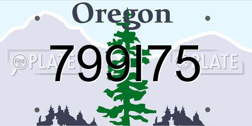 799I75 Oregon License Plate