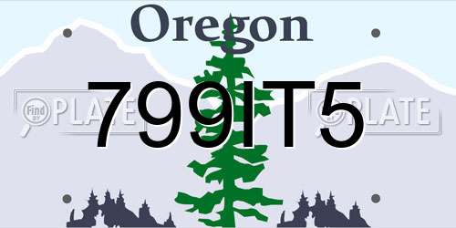 799IT5 Oregon License Plate