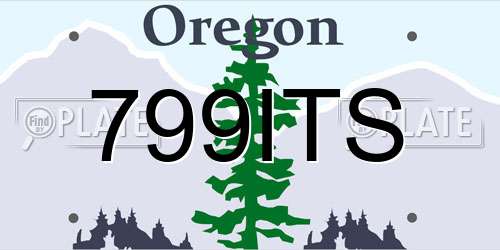 799ITS Oregon License Plate