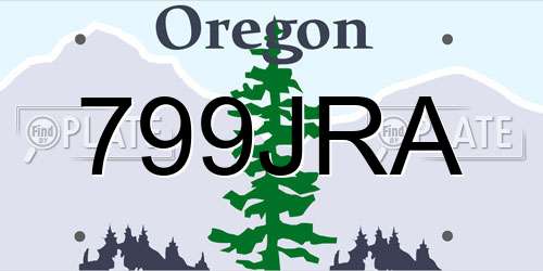 799JRA Oregon License Plate