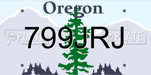 799JRJ Oregon License Plate