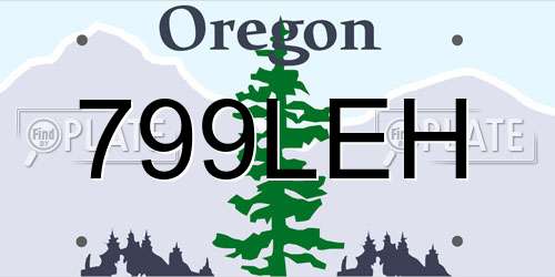 799LEH Oregon License Plate