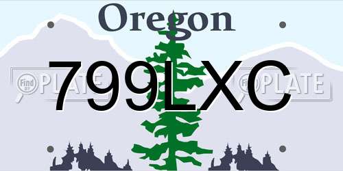 799LXC Oregon License Plate