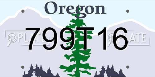 799T16 Oregon License Plate
