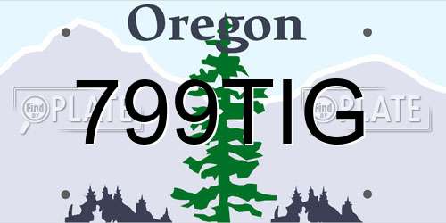 799TIG Oregon License Plate