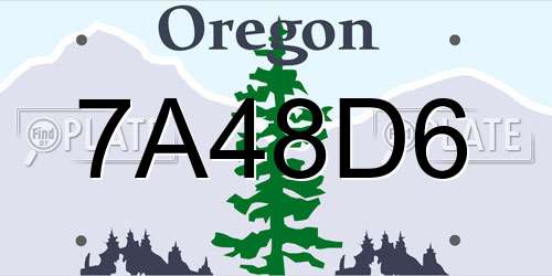 7A48D6 Oregon License Plate