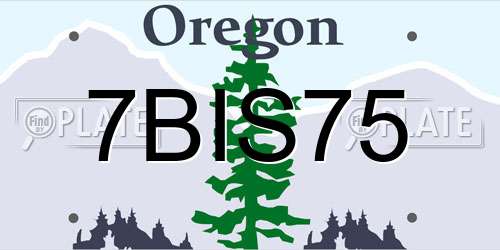 7BIS75 Oregon License Plate
