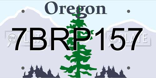 7BRP157 Oregon License Plate
