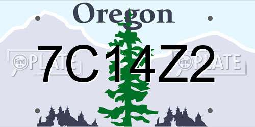 7C14Z2 Oregon License Plate