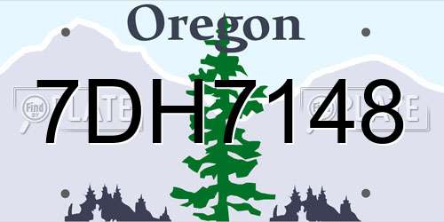 7DH7148 Oregon License Plate
