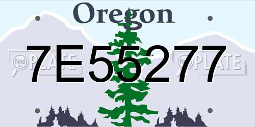 7E55277 Oregon License Plate