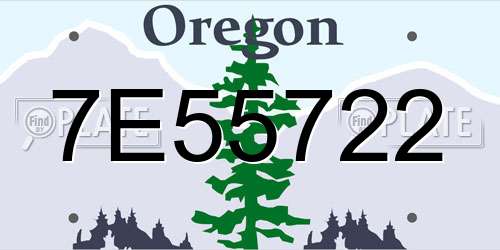 7E55722 Oregon License Plate