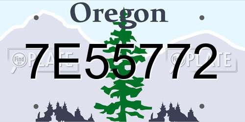 7E55772 Oregon License Plate