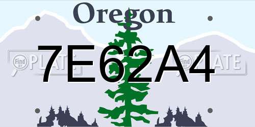 7E62A4 Oregon License Plate
