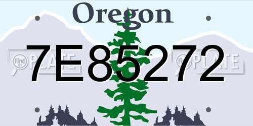 7E85272 Oregon License Plate