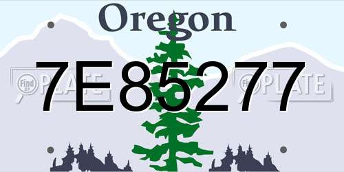 7E85277 Oregon License Plate