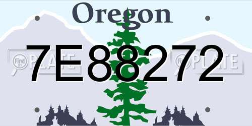 7E88272 Oregon License Plate
