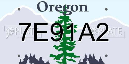 7E91A2 Oregon License Plate
