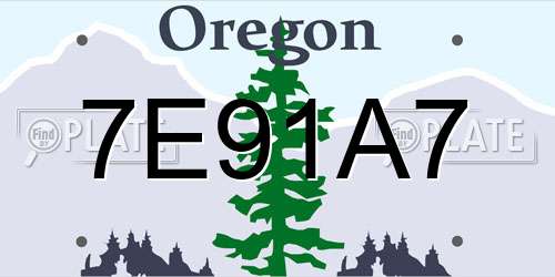 7E91A7 Oregon License Plate