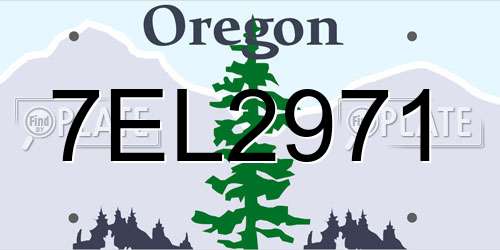 7EL2971 Oregon License Plate