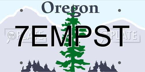 7EMPST Oregon License Plate