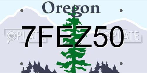 7FEZ50 Oregon License Plate
