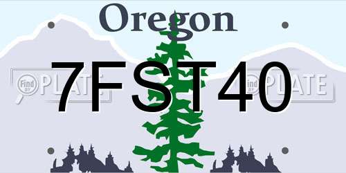 7FST40 Oregon License Plate