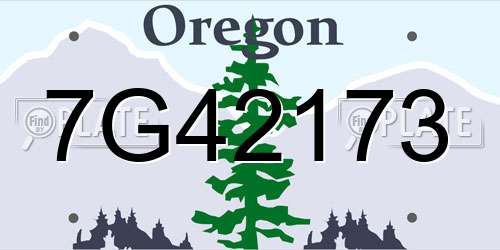 7G42173 Oregon License Plate