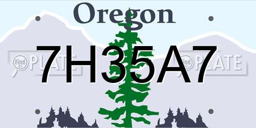 7H35A7 Oregon License Plate