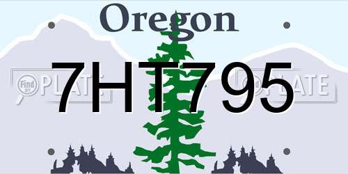 7HT795 Oregon License Plate
