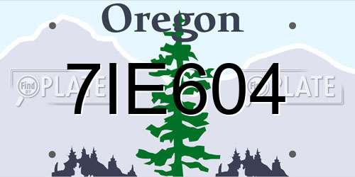 7IE604 Oregon License Plate