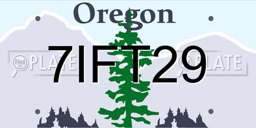 7IFT29 Oregon License Plate