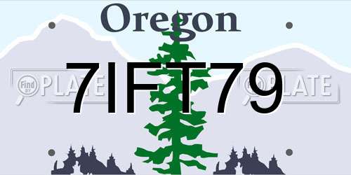 7IFT79 Oregon License Plate