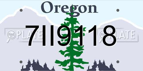 7II9118 Oregon License Plate
