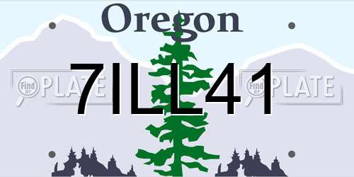 7ILL41 Oregon License Plate