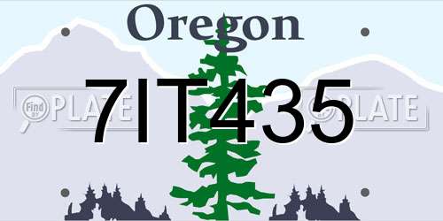 7IT435 Oregon License Plate