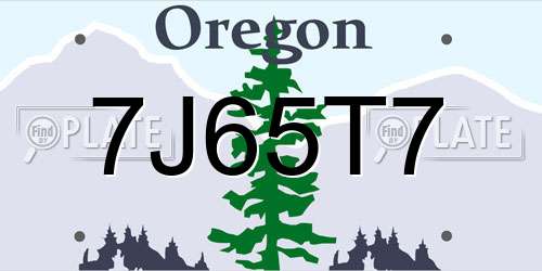 7J65T7 Oregon License Plate