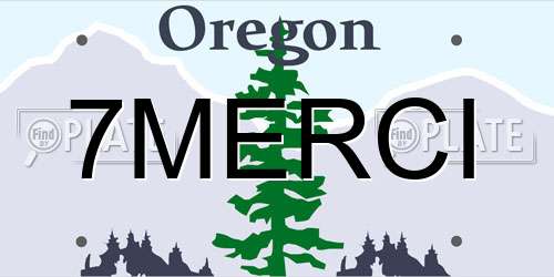 7MERCI Oregon License Plate
