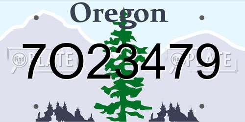 7O23479 Oregon License Plate