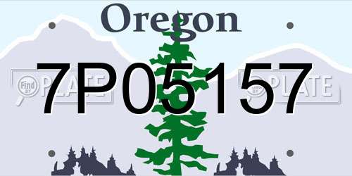 7P05157 Oregon License Plate