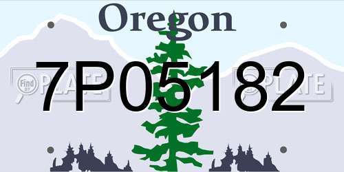 7P05182 Oregon License Plate