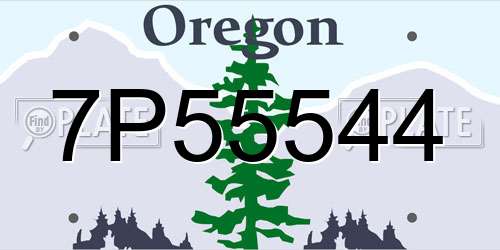 7P55544 Oregon License Plate