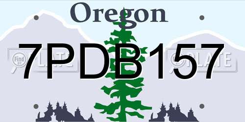 7PDB157 Oregon License Plate