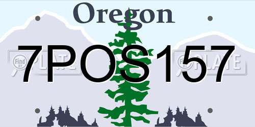 7POS157 Oregon License Plate