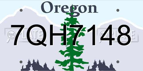 7QH7148 Oregon License Plate