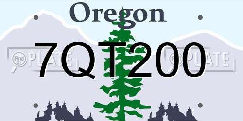 7QT200 Oregon License Plate