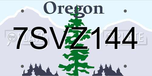 7SVZ144 Oregon License Plate