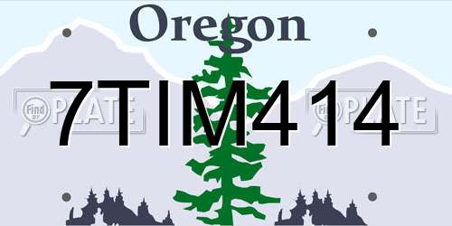 7TIM414 Oregon License Plate